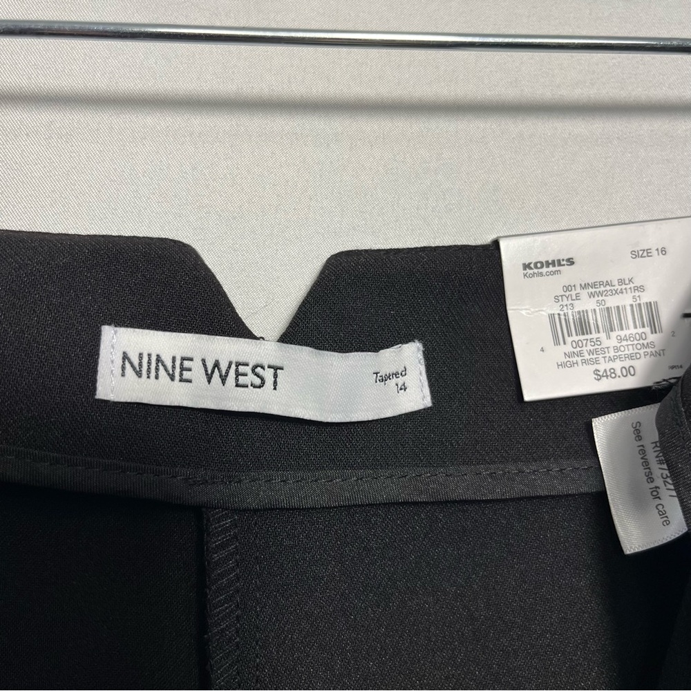 Women's Nine West High Rise Sz 14 Tapered Pants NWT - Picture 8 of 8